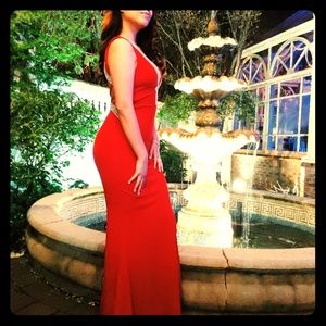 Red formal gown/prom dress